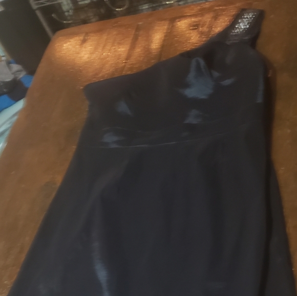 Emma & Michele One Shoulder Dress Metal Detail - Picture 4 of 7